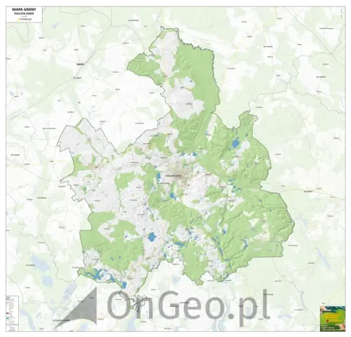 Mapa gminy Połczyn-Zdrój